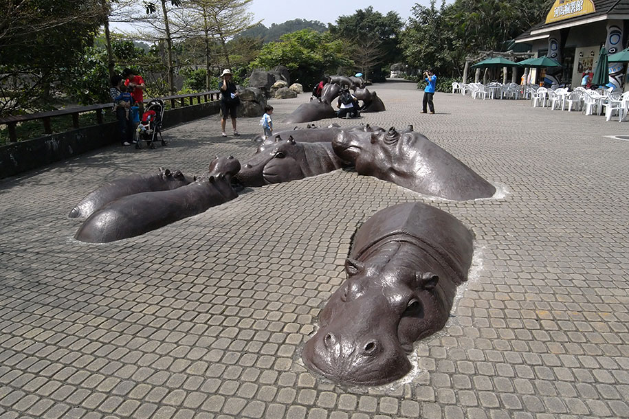 An image of Hippo Sculptures Taipei Taiwan