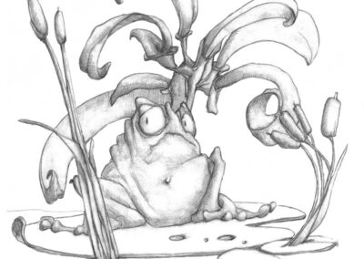 M-J Kelley's drawing of a toad with a worrywart.