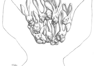 Image of Bunnies! A drawing by M-J Kelley